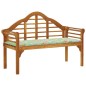 vidaXL Banco de jardín queen con cojín madera maciza de acacia 135 cm vidaXL Banco de jardín queen con cojín madera maciza de acacia 135 cm