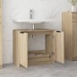 vidaXL Armario de baño contrachapado roble Sonoma 64,5x33,5x59 cm vidaXL Armario de baño contrachapado roble Sonoma 64,5x33,5x59 cm