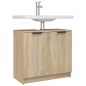 vidaXL Armario de baño contrachapado roble Sonoma 64,5x33,5x59 cm vidaXL Armario de baño contrachapado roble Sonoma 64,5x33,5x59 cm