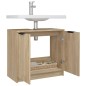 vidaXL Armario de baño contrachapado roble Sonoma 64,5x33,5x59 cm vidaXL Armario de baño contrachapado roble Sonoma 64,5x33,5x59 cm