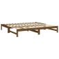 vidaXL Sofá cama extraíble madera de pino marrón miel 2x(80x200) cm