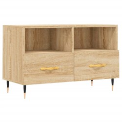 vidaXL Mueble para TV madera contrachapada roble ahumado 80x36x50 cm