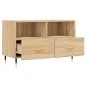 vidaXL Mueble para TV madera contrachapada roble ahumado 80x36x50 cm vidaXL Mueble para TV madera contrachapada roble ahumado 80x36x50 cm