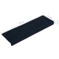 vidaXL Alfombrilla de escaleras 15 uds tela punzonada azul 65x21x4 cm vidaXL Alfombrilla de escaleras 15 uds tela punzonada azul 65x21x4 cm