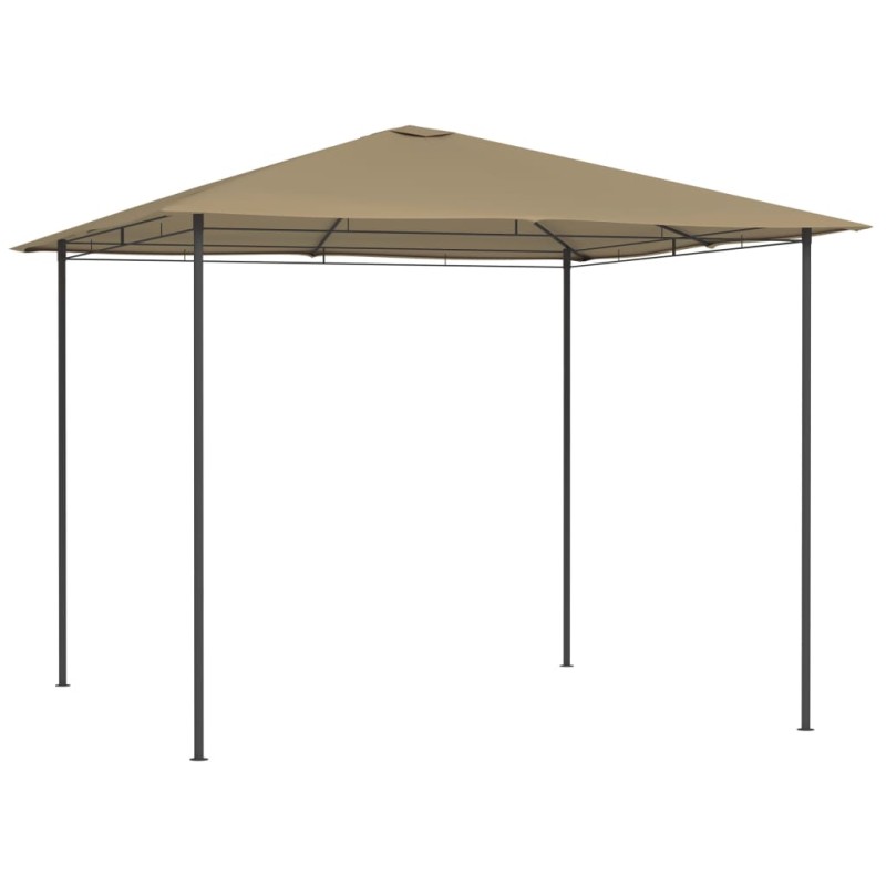 vidaXL Cenador gris taupé 3x3x2,6 m 160 g/m² vidaXL Cenador gris taupé 3x3x2,6 m 160 g/m²