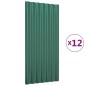 vidaXL Paneles de tejado 12 unidades acero recubierto verde 80x36 cm vidaXL Paneles de tejado 12 unidades acero recubierto verde 80x36 cm