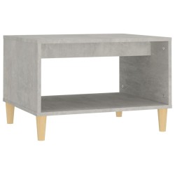 vidaXL Mesa de centro madera contrachapada gris hormigón 60x50x40 cm