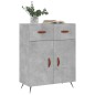 vidaXL Aparador de madera de ingeniería gris hormigón 69,5x34x90 cm vidaXL Aparador de madera de ingeniería gris hormigón 69,5x34x90 cm