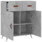vidaXL Aparador de madera de ingeniería gris hormigón 69,5x34x90 cm vidaXL Aparador de madera de ingeniería gris hormigón 69,5x34x90 cm