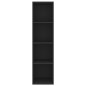 vidaXL Mueble TV pared madera contrachapada negro 37x37x142,5 cm