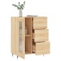 vidaXL Aparador de madera de ingeniería roble Sonoma 69,5x34x90 cm