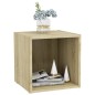 vidaXL Muebles de TV 2uds madera contrachapada roble Sonoma 37x35x37cm vidaXL Muebles de TV 2uds madera contrachapada roble Sonoma 37x35x37cm