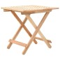 vidaXL Mesa auxiliar plegable de madera maciza de nogal 50x50x49 cm vidaXL Mesa auxiliar plegable de madera maciza de nogal 50x50x49 cm