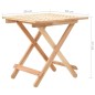 vidaXL Mesa auxiliar plegable de madera maciza de nogal 50x50x49 cm vidaXL Mesa auxiliar plegable de madera maciza de nogal 50x50x49 cm