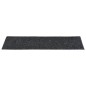 vidaXL Alfombrilla autoadhesiva escalera 15 uds negro 76x20 cm