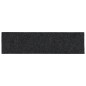 vidaXL Alfombrilla autoadhesiva escalera 15 uds negro 76x20 cm