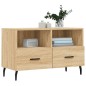 vidaXL Mueble para TV madera contrachapada roble ahumado 80x36x50 cm vidaXL Mueble para TV madera contrachapada roble ahumado 80x36x50 cm