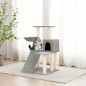 vidaXL Rascador para gatos con postes de sisal gris claro 82 cm vidaXL Rascador para gatos con postes de sisal gris claro 82 cm