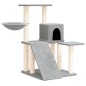 vidaXL Rascador para gatos con postes de sisal gris claro 82 cm vidaXL Rascador para gatos con postes de sisal gris claro 82 cm