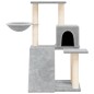 vidaXL Rascador para gatos con postes de sisal gris claro 82 cm vidaXL Rascador para gatos con postes de sisal gris claro 82 cm