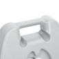 vidaXL Depósito de agua con ruedas para camping gris 25 l
