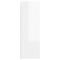 vidaXL Mueble TV madera contrachapada blanco brillante 30,5x30x90 cm