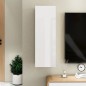 vidaXL Mueble TV madera contrachapada blanco brillante 30,5x30x90 cm