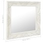 vidaXL Espejo de pared estilo barroco blanco 50x50 cm vidaXL Espejo de pared estilo barroco blanco 50x50 cm