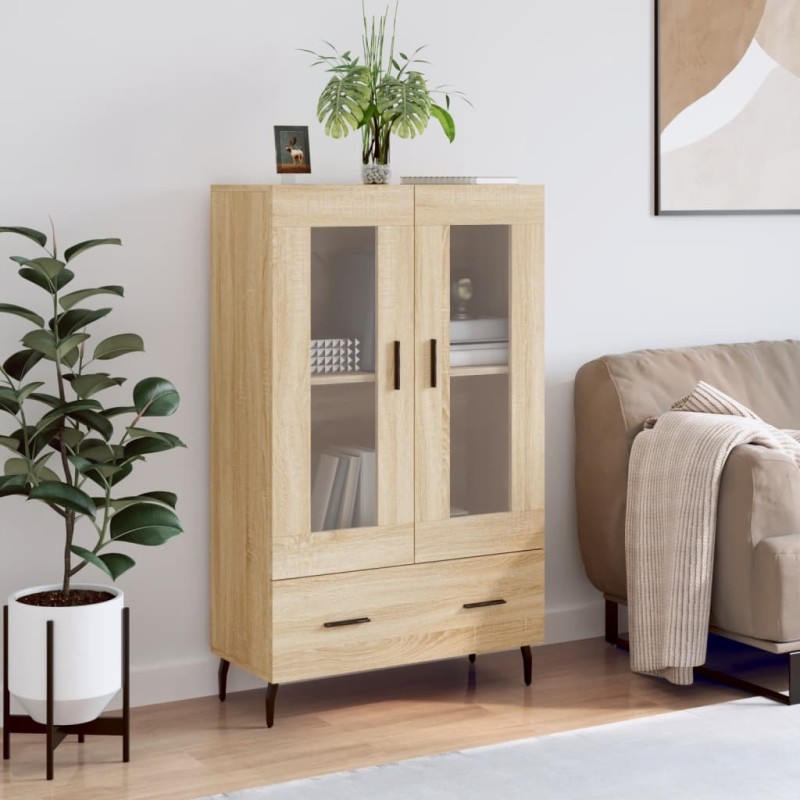 vidaXL Aparador alto madera de ingeniería roble Sonoma 69,5x31x115 cm vidaXL Aparador alto madera de ingeniería roble Sonoma 69,5x31x115 cm