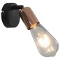vidaXL Lámpara de focos 2 piezas negro y cobre E27 vidaXL Lámpara de focos 2 piezas negro y cobre E27