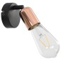 vidaXL Lámpara de focos 2 piezas negro y cobre E27 vidaXL Lámpara de focos 2 piezas negro y cobre E27