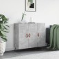 vidaXL Aparador de madera de ingeniería gris hormigón 90x34x80 cm vidaXL Aparador de madera de ingeniería gris hormigón 90x34x80 cm