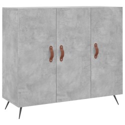 vidaXL Aparador de madera de ingeniería gris hormigón 90x34x80 cm