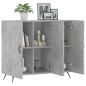 vidaXL Aparador de madera de ingeniería gris hormigón 90x34x80 cm vidaXL Aparador de madera de ingeniería gris hormigón 90x34x80 cm