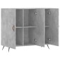 vidaXL Aparador de madera de ingeniería gris hormigón 90x34x80 cm vidaXL Aparador de madera de ingeniería gris hormigón 90x34x80 cm