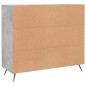 vidaXL Aparador de madera de ingeniería gris hormigón 90x34x80 cm vidaXL Aparador de madera de ingeniería gris hormigón 90x34x80 cm
