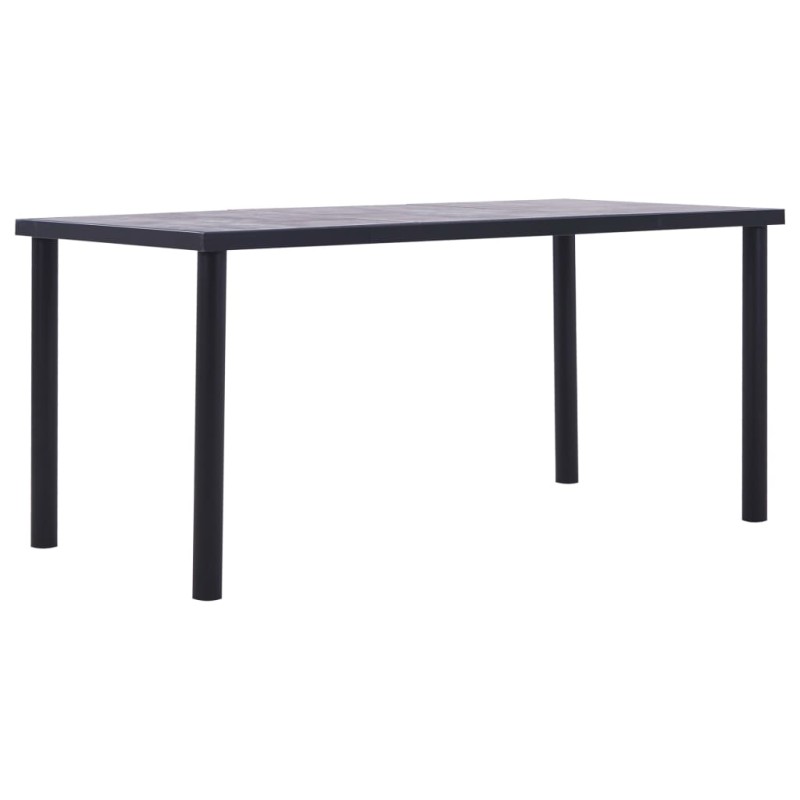 vidaXL Mesa de comedor de MDF negro y gris hormigón 160x80x75 cm vidaXL Mesa de comedor de MDF negro y gris hormigón 160x80x75 cm