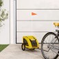 vidaXL Remolque de bicicleta mascotas hierro tela Oxford amarillo vidaXL Remolque de bicicleta mascotas hierro tela Oxford amarillo