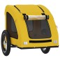 vidaXL Remolque de bicicleta mascotas hierro tela Oxford amarillo vidaXL Remolque de bicicleta mascotas hierro tela Oxford amarillo