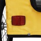 vidaXL Remolque de bicicleta mascotas hierro tela Oxford amarillo vidaXL Remolque de bicicleta mascotas hierro tela Oxford amarillo
