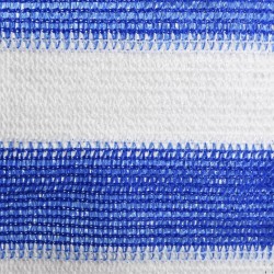 vidaXL Toldo para balcón HDPE azul y blanco 120x500 cm