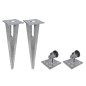 vidaXL Valla metálica con estacas postes acero galvanizado 15x0,8 m