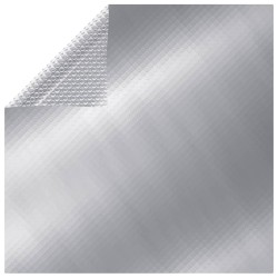 vidaXL Cubierta solar de piscina flotante PE rectangular plata 10x5 m