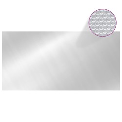 vidaXL Cubierta solar de piscina flotante PE rectangular plata 10x5 m