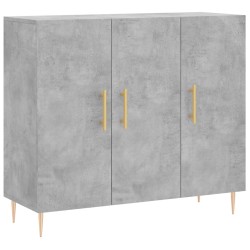 vidaXL Aparador de madera de ingeniería gris hormigón 90x34x80 cm