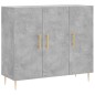 vidaXL Aparador de madera de ingeniería gris hormigón 90x34x80 cm