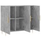 vidaXL Aparador de madera de ingeniería gris hormigón 90x34x80 cm