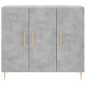 vidaXL Aparador de madera de ingeniería gris hormigón 90x34x80 cm