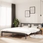 vidaXL Estructura de cama de madera maciza gris 160x200 cm vidaXL Estructura de cama de madera maciza gris 160x200 cm