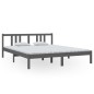 vidaXL Estructura de cama de madera maciza gris 160x200 cm vidaXL Estructura de cama de madera maciza gris 160x200 cm